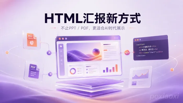 除了PPT和PDF,AI时代还可以用HTML做汇报 除了PPT和PDF,AI时代还可以用HTML做汇报