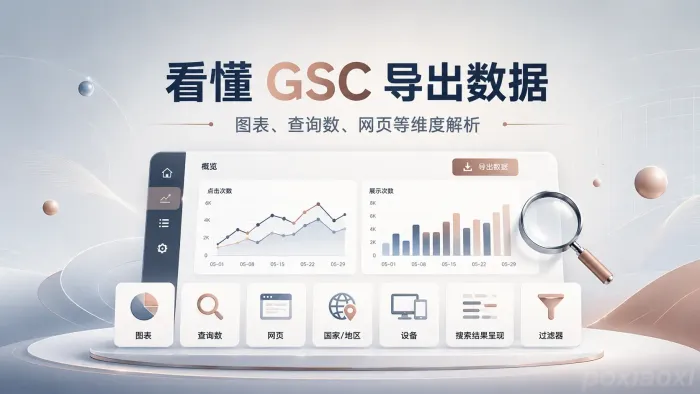 GSC导出的表格怎么看?图表、查询数、网页等数据区别详解 GSC导出的表格怎么看?图表、查询数、网页等数据区别详解