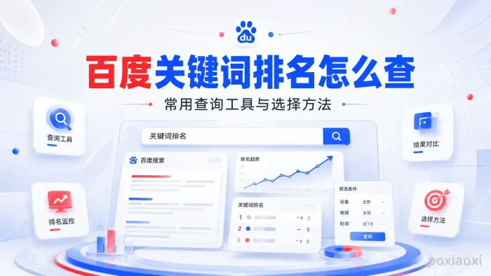 百度关键词排名怎么查?常用查询工具与选择方法 百度关键词排名怎么查?常用查询工具与选择方法