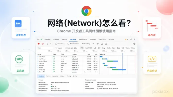 浏览器检查中的网络(Network)怎么看?Chrome开发者工具网络面板使用指南 浏览器检查中的网络(Network)怎么看?Chrome开发者工具网络面板使用指南