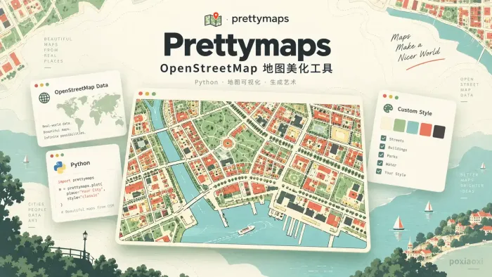 如何用Python制作漂亮地图?Prettymaps项目功能介绍 如何用Python制作漂亮地图?Prettymaps项目功能介绍