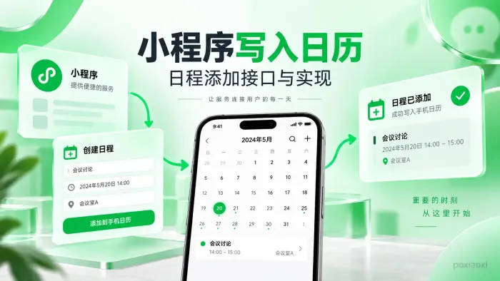 微信小程序可以写入手机日历吗?日程添加接口与实现方法 微信小程序可以写入手机日历吗?日程添加接口与实现方法