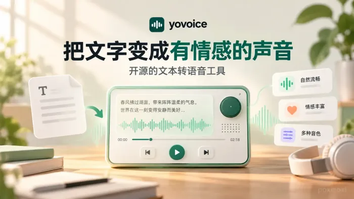 开源AI语音工具yovoice:本地运行、配音制作与Agent调用 开源AI语音工具yovoice:本地运行、配音制作与Agent调用