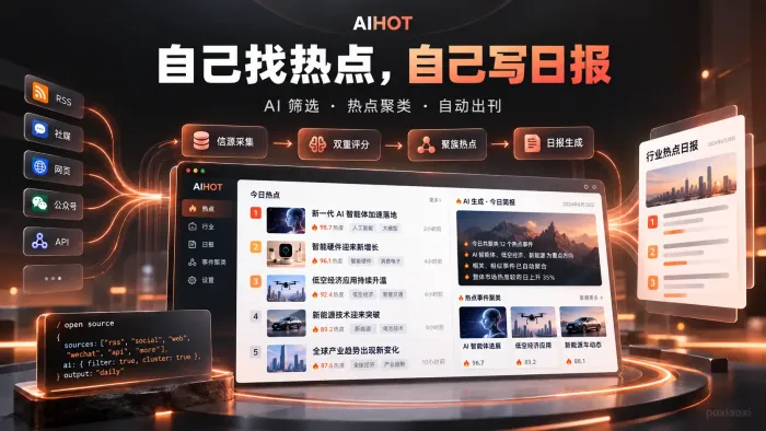 GitHub AIHOT项目介绍:用AI自动整理行业新闻和生成日报 GitHub AIHOT项目介绍:用AI自动整理行业新闻和生成日报