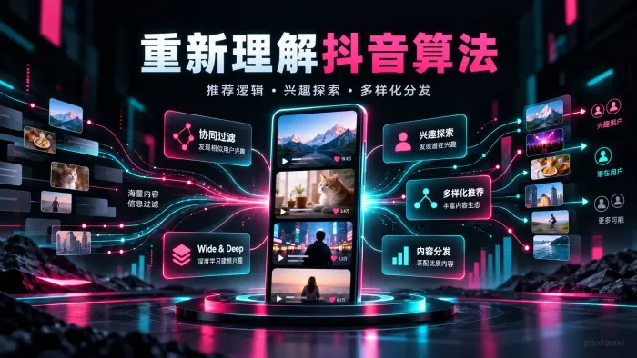 抖音算法原理解析:一条视频为什么会被推荐给不同用户 抖音算法原理解析:一条视频为什么会被推荐给不同用户