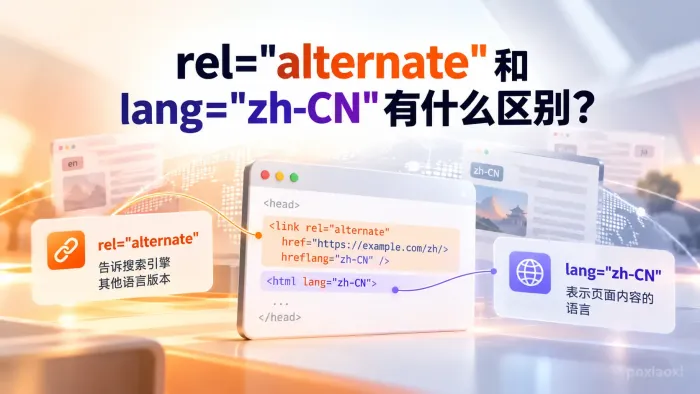 rel="alternate"和lang="zh-CN"有什么区别? rel="alternate"和lang="zh-CN"有什么区别?