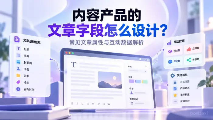 内容产品的文章字段怎么设计?常见文章属性与互动数据解析 内容产品的文章字段怎么设计?常见文章属性与互动数据解析