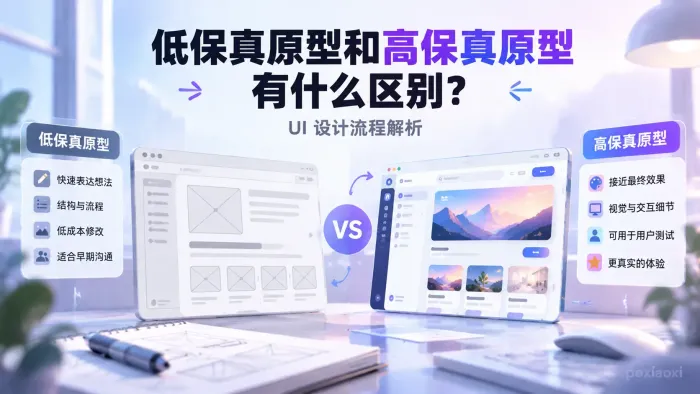 低保真原型和高保真原型有什么区别?UI设计流程解析 低保真原型和高保真原型有什么区别?UI设计流程解析