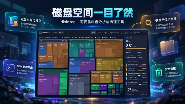 disktree:磁盘分析与文件清理工具指南 disktree:磁盘分析与文件清理工具指南